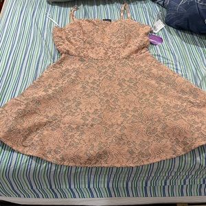 Mini pink glitter dress